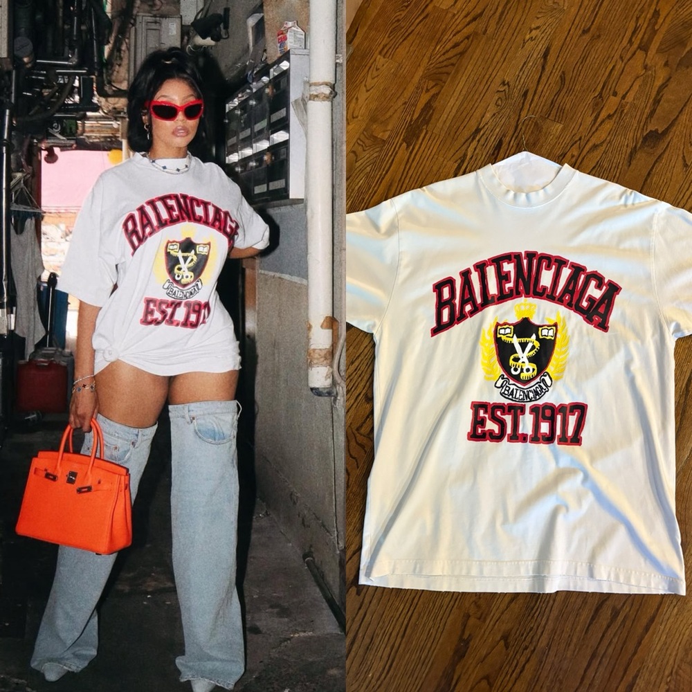 Balenciaga White Graphic T-Shirt